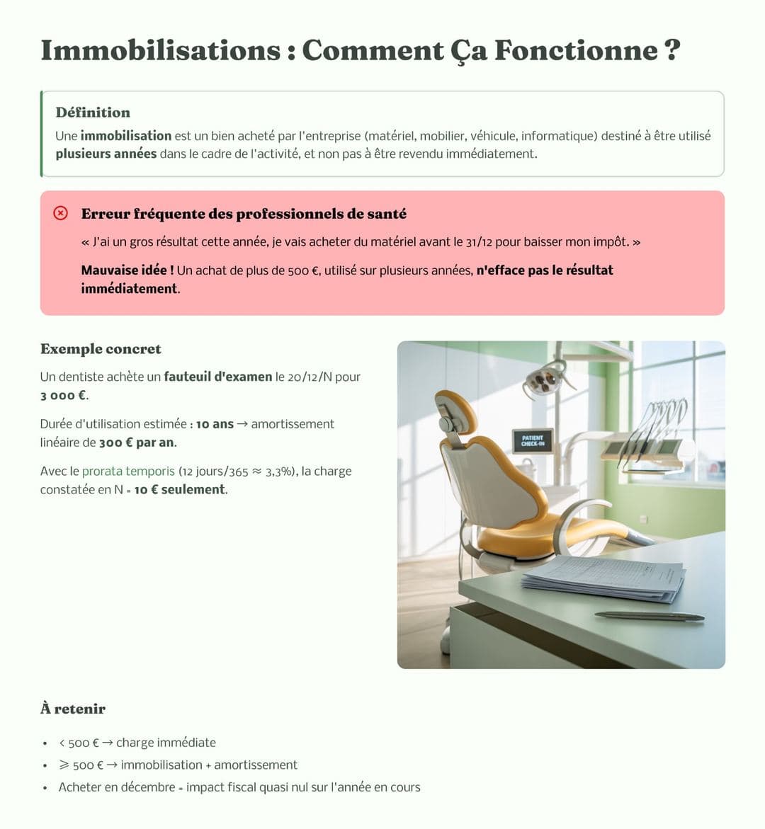 Immobilisations : définition et fonctionnement