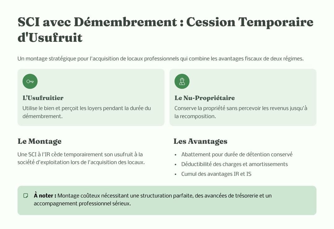 SCI et démembrement : cession temporaire d'usufruit