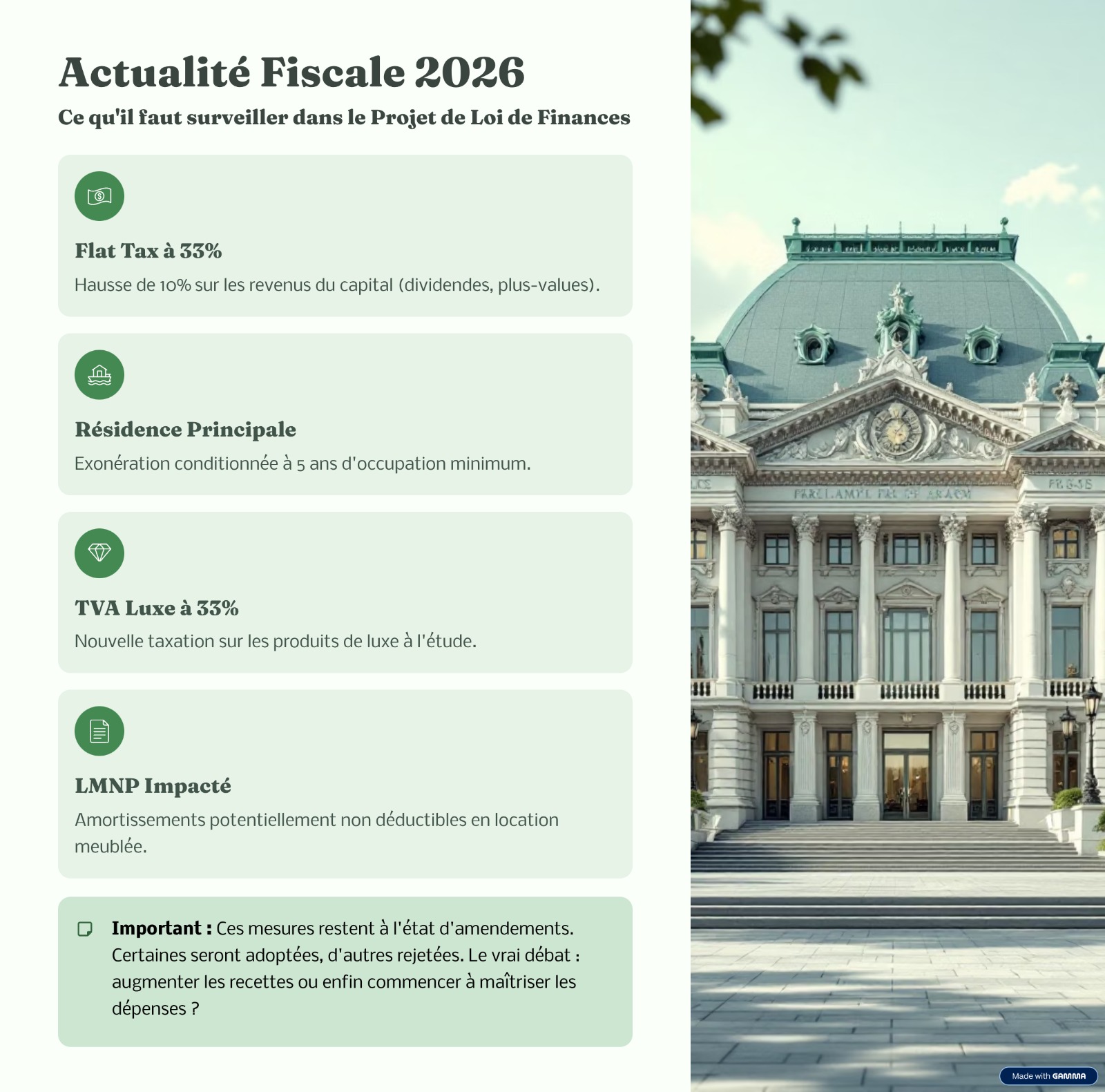 Actualité fiscale 2026 : ce que prévoit le PLF