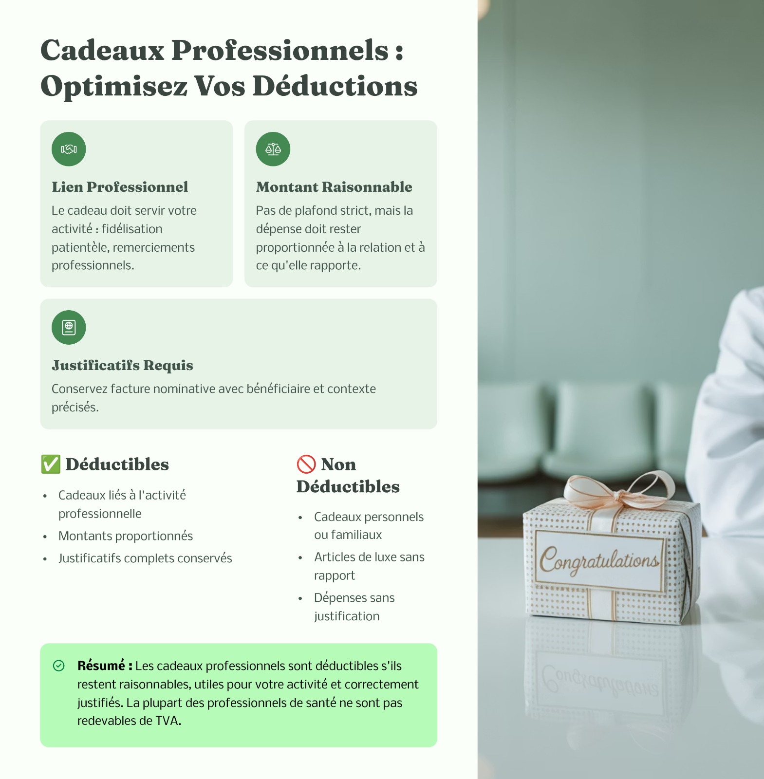 Cadeaux professionnels : optimiser les déductions