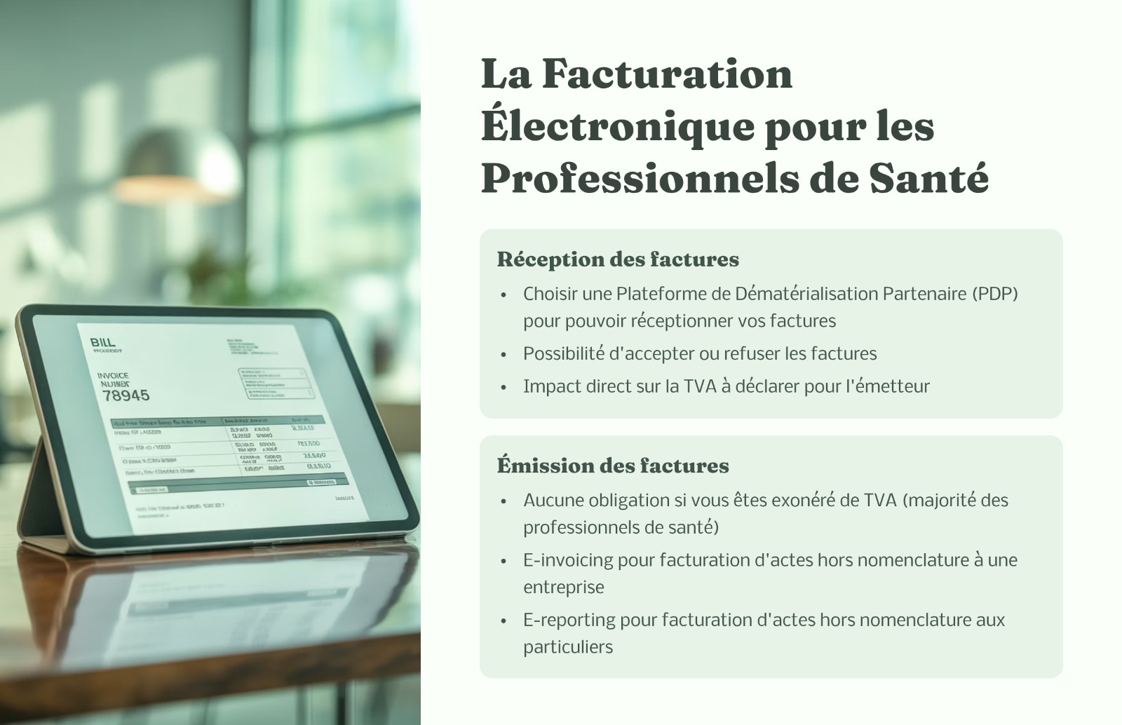 Facturation électronique : ce qui change pour les pros de santé