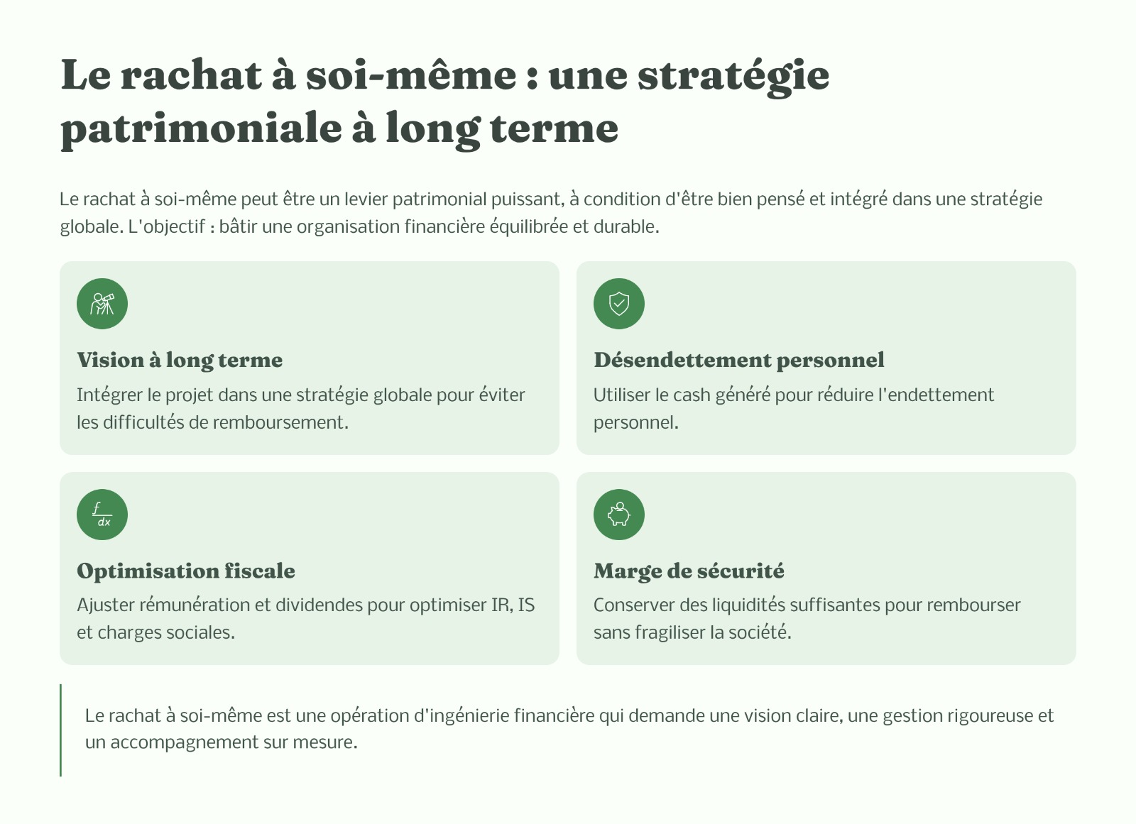 Se racheter à soi-même : stratégie patrimoniale