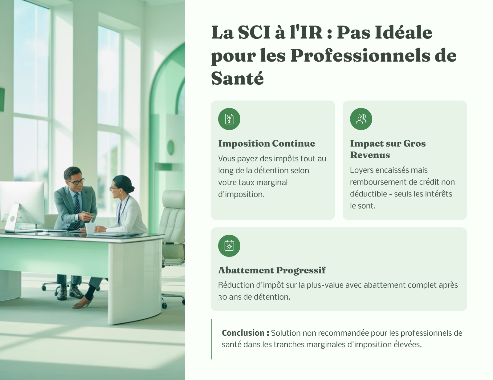 Pourquoi la SCI à l'IR n'est pas idéale pour les pros de santé